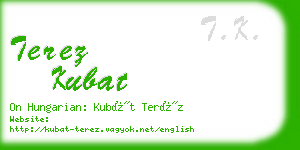 terez kubat business card
